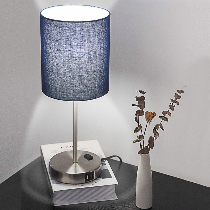 Latitude Run® Set Of 2 Touch Control Table Lamps With 2 USB Ports & AC